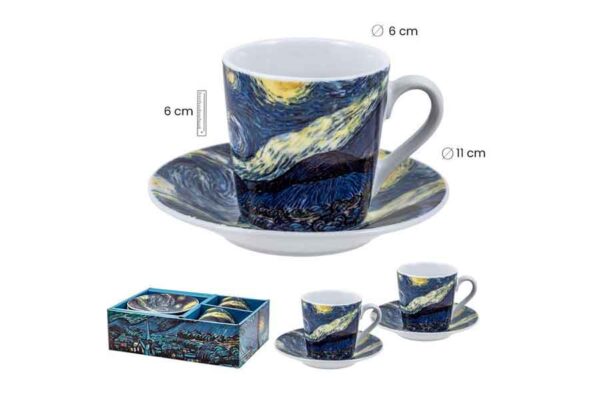 Juego de café platos "Van Gogh"